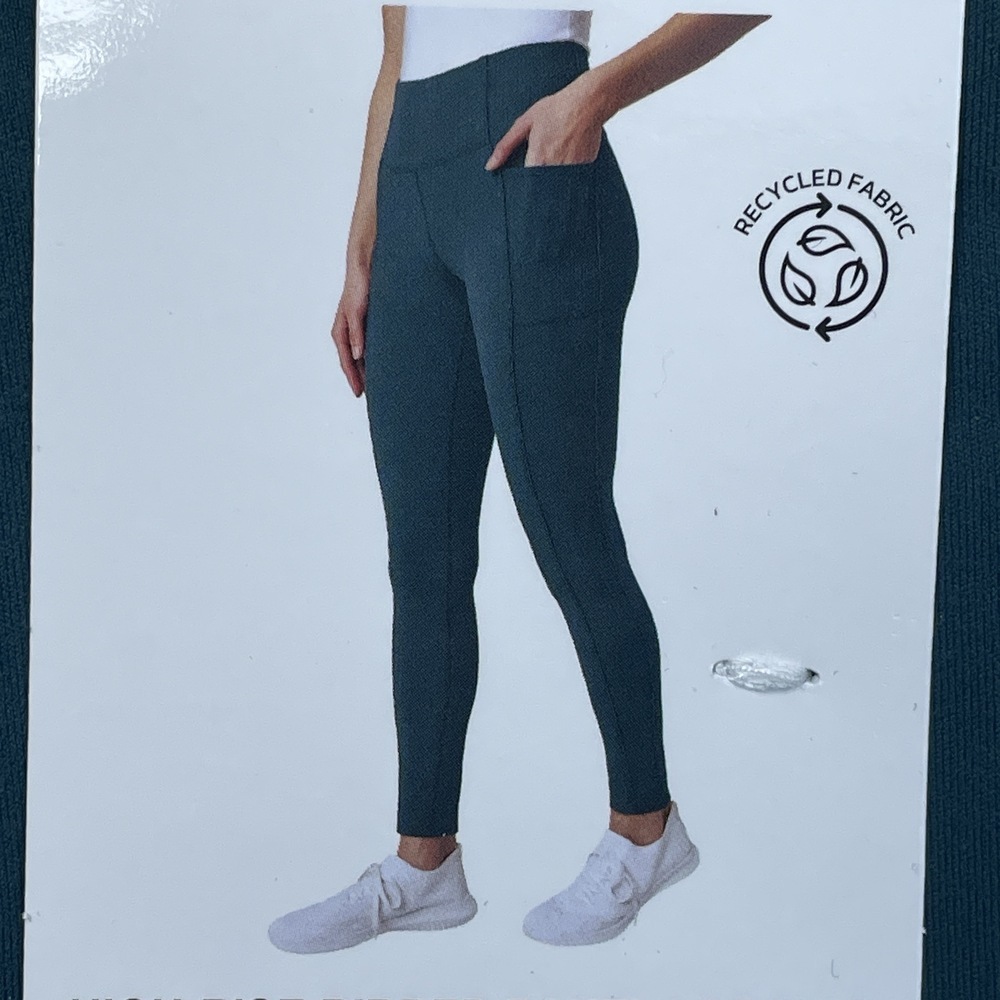 Mondetta NWT Women's M Regular Leggings Green d1454
